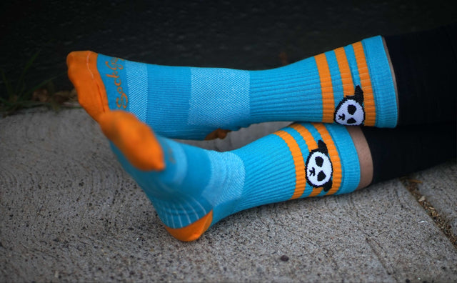 Old Skool Panda Cycling Socks