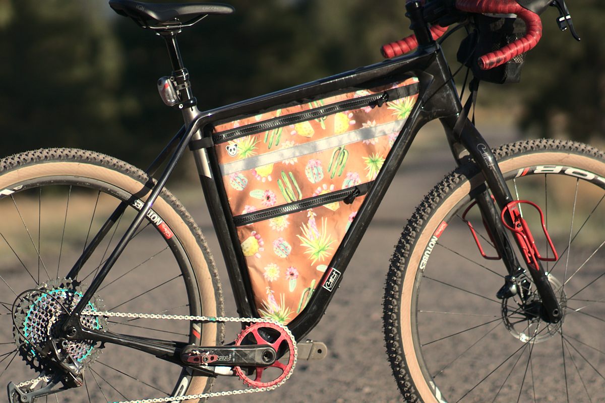 Gravel bike store frame bags